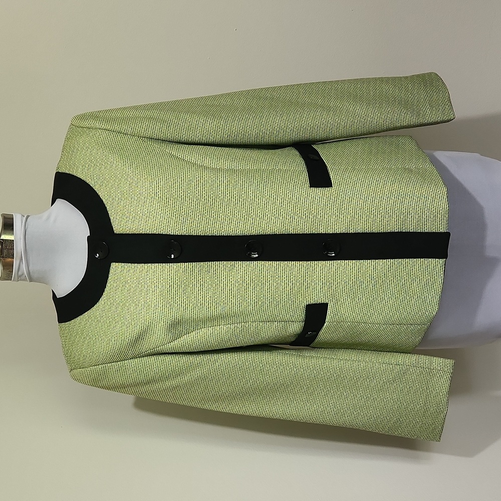 Kasper Separates - Lime Green/Black Fully Lined B… - image 1